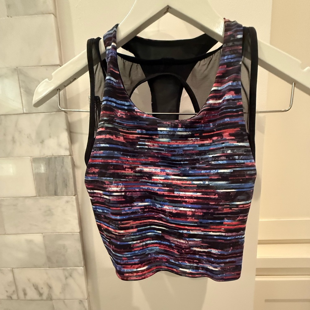 Lululemon Athletica Black and Multicolor Sports Bra